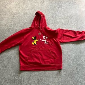 Under Armour University of MD Hoodie. Red XXL